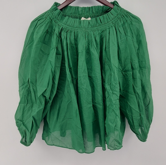 The Great - The Prim Top in Bright Moss Size Medium - Picture 3 of 9